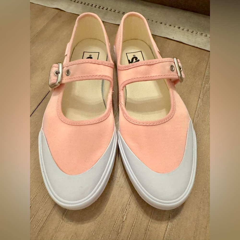 Vans Mary Jane Sneakers in Ballet Pink Satin w/Buckle, NWOB, Women’s Multiple - Picture 8 of 15